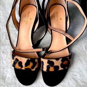 New Kate Spade Calf Hair Leopard Heel/Sandal 7.5M